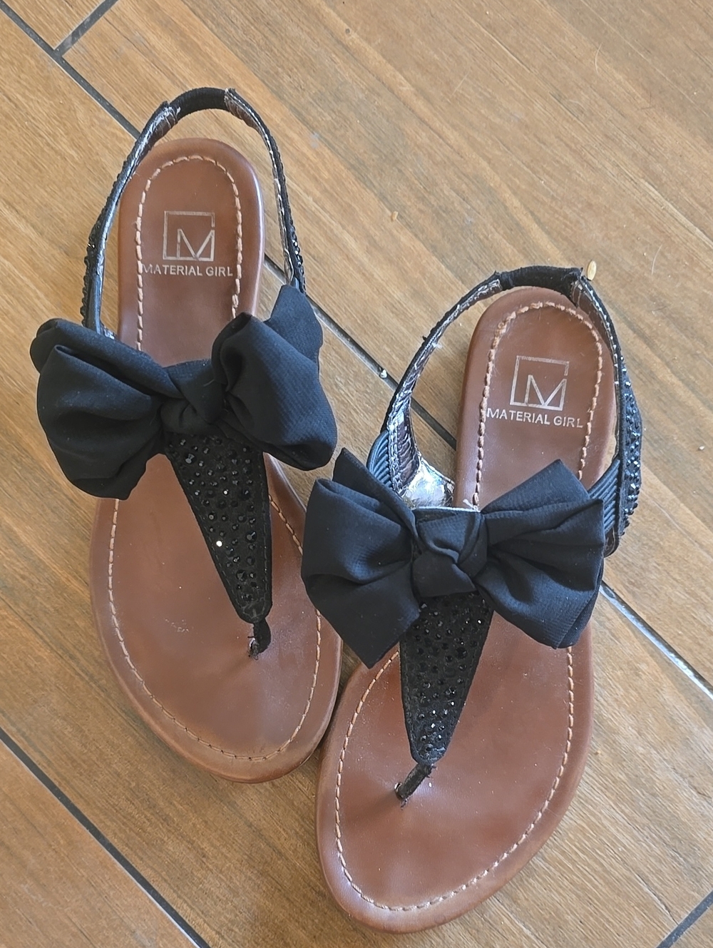 Material Girl Black Bow Sandal
